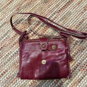Brahmin Rich Burgundy Crossbody Bag